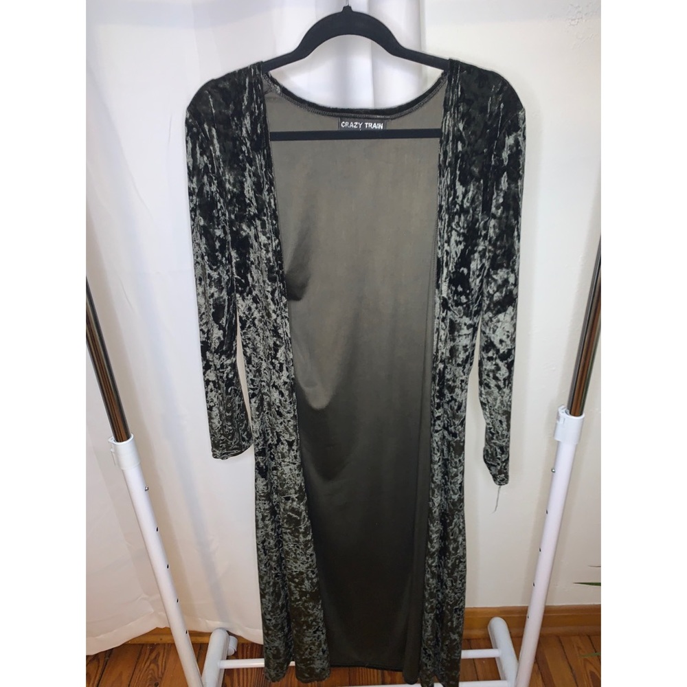 Black velvet duster